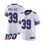 Men's Buffalo Bills #39 Levi Wallace White Vapor Untouchable Limited Player 100th Season Football Jersey