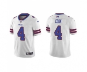 Men's Buffalo Bills #4 James Cook White Vapor Untouchable Limited Stitched Jersey