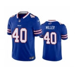 Men's Buffalo Bills #40 Von Miller Blue 2023 F.U.S.E. Vapor Untouchable Limited Stitched Jersey