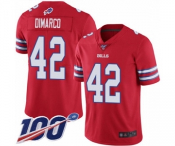 Men's Buffalo Bills #42 Patrick DiMarco Limited Red Rush Vapor Untouchable 100th Season Football Jersey