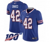 Men's Buffalo Bills #42 Patrick DiMarco Royal Blue Team Color Vapor Untouchable Limited Player 100th Season Football Jersey