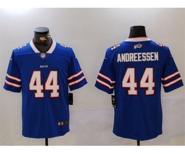 Men's Buffalo Bills #44 Joe Andreessen Blue Vapor Untouchable Limited Stitched Jersey