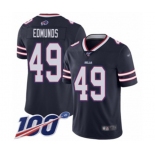 Men's Buffalo Bills #49 Tremaine Edmunds Limited Navy Blue Inverted Legend 100th Season Football Jersey