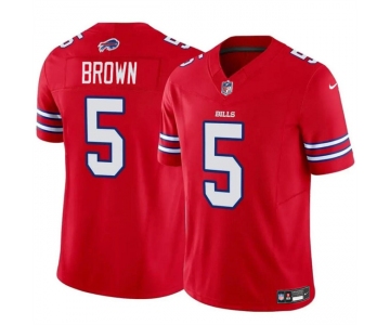 Men's Buffalo Bills #5 Anthony Brown Red 2024 F.U.S.E. Vapor Untouchable Limited Football Stitched Jersey