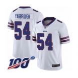 Men's Buffalo Bills #54 Eddie Yarbrough White Vapor Untouchable Limited Player 100th Season Football Jersey