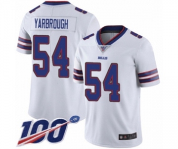 Men's Buffalo Bills #54 Eddie Yarbrough White Vapor Untouchable Limited Player 100th Season Football Jersey