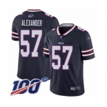 Men's Buffalo Bills #57 Lorenzo Alexander Limited Navy Blue Inverted Legend 100th Season Football Jersey