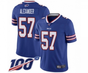 Men's Buffalo Bills #57 Lorenzo Alexander Royal Blue Team Color Vapor Untouchable Limited Player 100th Season Football Jersey