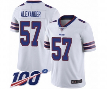 Men's Buffalo Bills #57 Lorenzo Alexander White Vapor Untouchable Limited Player 100th Season Football Jersey