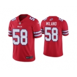 Men's Buffalo Bills #58 Matt Milano 2022 Red Vapor Untouchable Limited Stitched Jersey