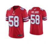 Men's Buffalo Bills #58 Matt Milano 2022 Red Vapor Untouchable Limited Stitched Jersey