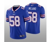 Men's Buffalo Bills #58 Matt Milano 2022 Royal Vapor Untouchable Limited Stitched Jersey