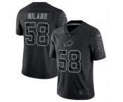 Men's Buffalo Bills #58 Matt Milano Black Reflective Limited Stitched Football Jersey