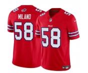 Men's Buffalo Bills #58 Matt Milano Red 2024 F.U.S.E. Vapor Untouchable Limited Stitched Football Jersey