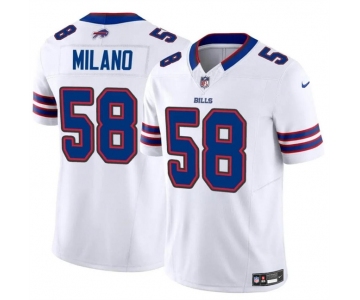 Men's Buffalo Bills #58 Matt Milano White 2024 F.U.S.E. Vapor Untouchable Limited Stitched Football Jersey