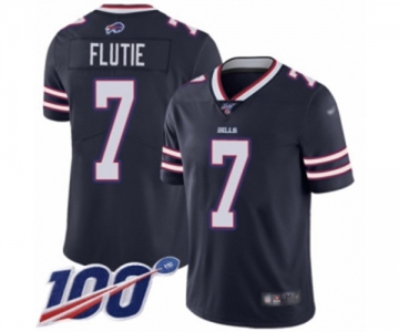 Men's Buffalo Bills #7 Doug Flutie Limited Navy Blue Inverted Legend 100th Season Football Jersey