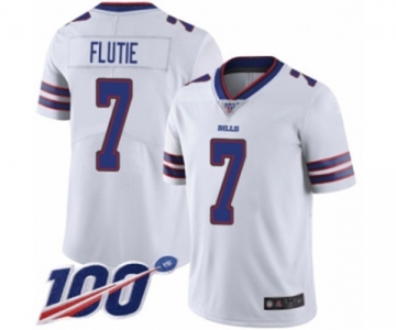 Men's Buffalo Bills #7 Doug Flutie White Vapor Untouchable Limited Player 100th Season Football Jersey