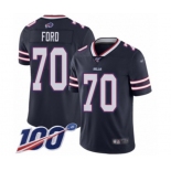 Men's Buffalo Bills #70 Cody Ford Limited Navy Blue Inverted Legend 100th Season Football Jersey