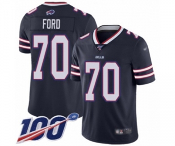 Men's Buffalo Bills #70 Cody Ford Limited Navy Blue Inverted Legend 100th Season Football Jersey