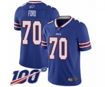 Men's Buffalo Bills #70 Cody Ford Royal Blue Team Color Vapor Untouchable Limited Player 100th Season Football Jersey