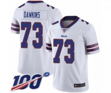 Men's Buffalo Bills #73 Dion Dawkins White Vapor Untouchable Limited Player 100th Season Football Jersey