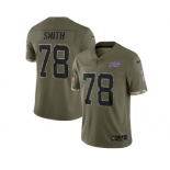 Men's Buffalo Bills #78 Bruce Smith 2022 Olive Salute To Service Limited Stitched Jersey