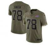 Men's Buffalo Bills #78 Bruce Smith 2022 Olive Salute To Service Limited Stitched Jersey