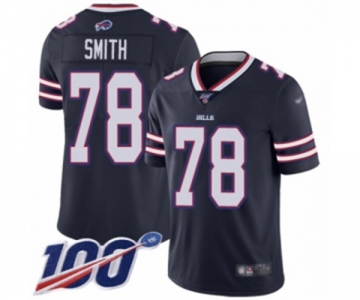 Men's Buffalo Bills #78 Bruce Smith Limited Navy Blue Inverted Legend 100th Season Football Jersey