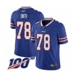 Men's Buffalo Bills #78 Bruce Smith Royal Blue Team Color Vapor Untouchable Limited Player 100th Season Football Jersey