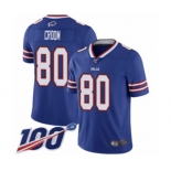 Men's Buffalo Bills #80 Jason Croom Royal Blue Team Color Vapor Untouchable Limited Player 100th Season Football Jersey