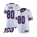 Men's Buffalo Bills #80 Jason Croom White Vapor Untouchable Limited Player 100th Season Football Jersey