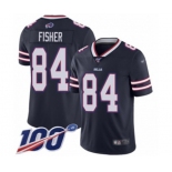 Men's Buffalo Bills #84 Jake Fisher Limited Navy Blue Inverted Legend 100th Season Football Jersey