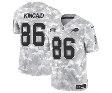 Men's Buffalo Bills #86 Dalton Kincaid 2024 F.U.S.E. Arctic Camo Salute to Service Limited Football Stitched Jersey