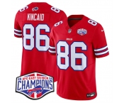 Men's Buffalo Bills #86 Dalton Kincaid Red F.U.S.E. 2024 AFC East Division Champions Vapor Limited Stitched Football Jersey