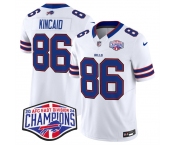 Men's Buffalo Bills #86 Dalton Kincaid White F.U.S.E. 2024 AFC East Division Champions Vapor Limited Stitched Football Jersey