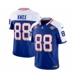 Men's Buffalo Bills #88 Dawson Knox Blue White 2023 F.U.S.E. 75th Anniversary Throwback Vapor Untouchable Limited Football Stitched Jersey