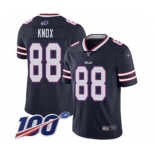 Men's Buffalo Bills #88 Dawson Knox Limited Navy Blue Inverted Legend 100th Season Football Jersey