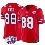 Men's Buffalo Bills #88 Dawson Knox Red F.U.S.E. 2024 AFC East Division Champions Vapor Limited Stitched Football Jersey