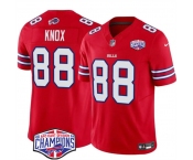 Men's Buffalo Bills #88 Dawson Knox Red F.U.S.E. 2024 AFC East Division Champions Vapor Limited Stitched Football Jersey