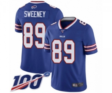 Men's Buffalo Bills #89 Tommy Sweeney Royal Blue Team Color Vapor Untouchable Limited Player 100th Season Football Jersey