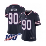 Men's Buffalo Bills #90 Shaq Lawson Limited Navy Blue Inverted Legend 100th Season Football Jersey