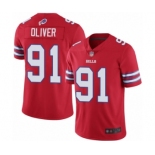 Men's Buffalo Bills #91 Ed Oliver Limited Red Rush Vapor Untouchable Football Jersey