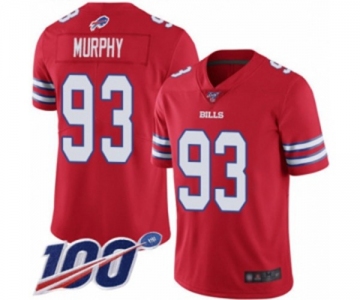 Men's Buffalo Bills #93 Trent Murphy Limited Red Rush Vapor Untouchable 100th Season Football Jersey