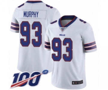 Men's Buffalo Bills #93 Trent Murphy White Vapor Untouchable Limited Player 100th Season Football Jersey