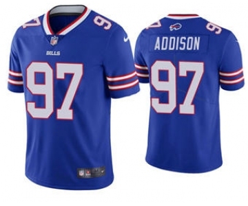 Men's Buffalo Bills #97 Mario Addison Blue Vapor Untouchable Limited Stitched Football Jersey