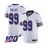 Men's Buffalo Bills #99 Harrison Phillips White Vapor Untouchable Limited Player 100th Season Football Jersey