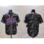 Men's Buffalo Bills blank Camo Team Cool Base Stitched Baseball Jersey