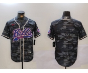 Men's Buffalo Bills blank Camo Team Cool Base Stitched Baseball Jersey