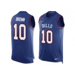 Men's Nike Buffalo Bills #10 Philly Brown Limited Royal Blue Player Name & Number Tank Top NFL Jersey