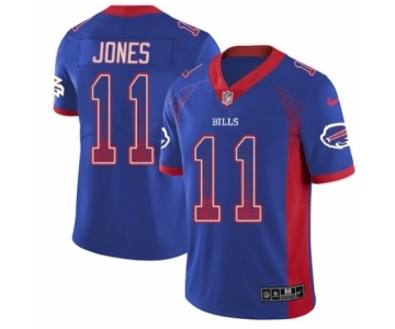 Men's Nike Buffalo Bills #11 Zay Jones Limited Royal Blue Rush Drift Fashion NFL Jersey